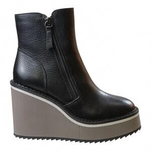 NEW NAKED FEET women's avail wedge ankle boots in black